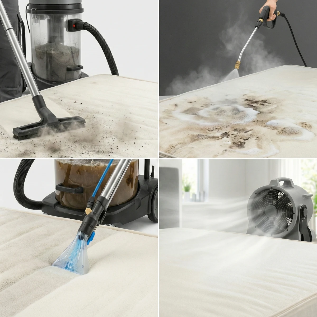 Limpieza de colchones en 4 pasos