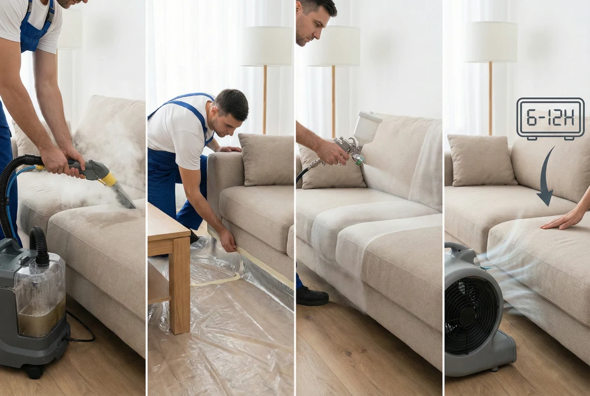 Proceso de impermeabilización y blindaje de tapicerías